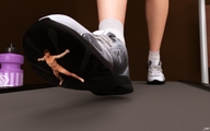 soles shrunken_man cruel sneakers stuck_to_foot imminent_crush digital_render jamesmason0 amandatheforsaken mandys_treadmill_trample