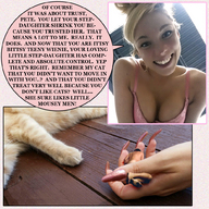 collage cat blonde handheld smiling story hand shrunken_man manicure looking_at_viewer