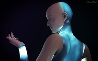 giantess handheld palm shrunken_man looking_at_victim deus sorenzer0 digital_render