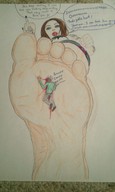 drawing crush feet barefoot domination story dress foot_crush legs shrunken_man cruel under_foot tattoo point_of_view vaux