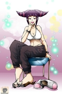 drawing feet barefoot domination brown_eyes sitting street_fighter under_foot juri