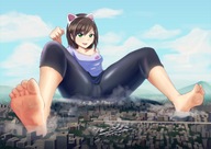 drawing city mega destruction barefoot buildings soles sitting jets sky iodain