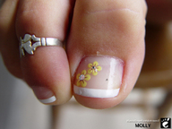 collage micro feet paint nail rings