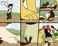 drawing giantess tail comic color story foot_crush unaware grass giantesses path