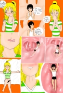 drawing gentle panties vore blonde black_hair color tongue licking handheld bed saliva story ponytail pillow throat swallowed shirt