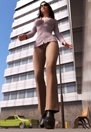 giantess crush buildings shoes blood low_angle sunglasses under_foot manicure running_away street_view digital_render julia jamesmason0 all_business giantess_julia