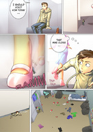 sleeping comic color butt high_heels brunette torture fart unaware shrunken_man smelly bedroom butt_smother panty_entrapment kibate gamer_girl