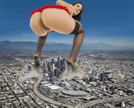collage pussy city mega butt destruction high_heels brunette stockings skyscraper sky looking_at_viewer manuel