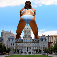 giantess collage city mega butt buildings brunette low_angle athletic sky behind_view giulio_10