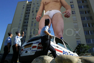 collage giant buildings low_angle police muscles giulio_10 underpants police_officer