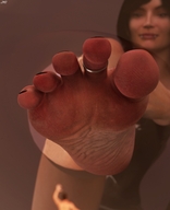 toes soles shrunken_man toe_ring raised_foot imminent_crush digital_render jamesmason0 amandatheforsaken