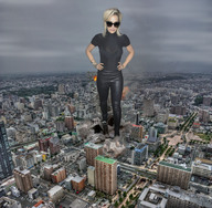 giantess collage city mega blonde destruction buildings wonderslug fire walking sunglasses rita_ora