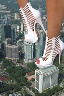 collage feet city mega destruction high_heels buildings foot_crush pedicure trees