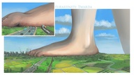 drawing giantess crush landscape giga city color destruction barefoot train foot_crush vehicles twarda
