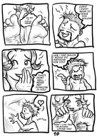 drawing feet comic monochrome barefoot shrunken_man smushedboy in_a_farm_with_malon
