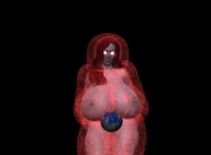 breasts growth giantess nude earth space planet huge_breasts red_hair digital_render cosmic_giantess red_glow roseuslupus