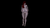 breasts growth giantess nude earth space planet barefoot huge_breasts red_hair digital_render cosmic_giantess roseuslupus