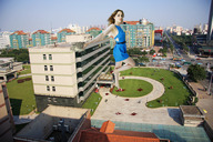 giantess crush collage feet city destruction barefoot buildings blood brunette dress foot_crush running streets vehicles looking_at_viewer raised_foot stuck_to_foot