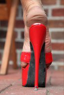 collage feet clothed high_heels shrunken_man hugging nylon ankle_bracelet bricks