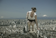 giantess collage city destruction buildings brunette airplane skyscraper tower sunglasses mountains olivia_munn intershrinker