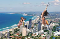 giantess collage city swimsuit destruction beach handheld ocean buildings brunette victoria wonderslug airplane camera giantesses aerial_view anna filming