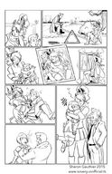 drawing gentle size_difference comic monochrome amazon ace_attorney franziska_von_karma sharon_gauthier kay_faraday mikumo_ichijo dick_gumshoe