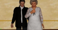 handheld glasses shrunken_man indoors grey_hair digital_render bobvan