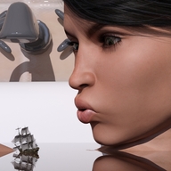 bath water looking_down ships looking_at_tiny digital_render openhighhat bath_interrupted