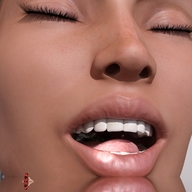 vore bath shrunken_people open_mouth inside_mouth closed_eyes ships on_tongue digital_render openhighhat bath_interrupted