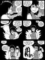 drawing comic monochrome stomach shrunken_woman internal_view shyguy9