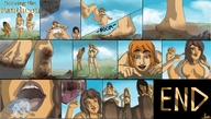 vore giga city comic color destruction barefoot military foot_crush open_mouth giantesses inside_mouth goddesses wall on_fingertip bluerune93