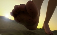 mega toes barefoot soles blood foot_crush running pedicure raised_foot running_away stuck_to_foot exterminate digital_render jamesmason0 retreat