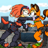drawing growth giantess feet furry color destruction anime sonic_the_hedgehog giantesses tearing raizero ripped_clothing shade_(sonic_the_hedgehog)