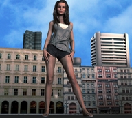 giantess buildings low_angle legs standing sky street_view digital_render ladyannabellrose