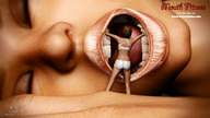 vore sleeping mouth teeth shrunken_woman advertisement sample_image digital_render voraphilm