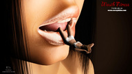 vore exercise mouth teeth shrunken_woman advertisement sample_image digital_render voraphilm