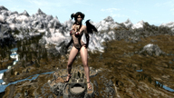 giantess wings city mega cleavage high_heels unknown_artist skyrim digital_render