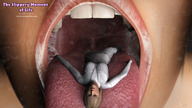 giantess vore tongue mouth saliva shrunken_woman point_of_view digital_render