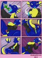breasts drawing insertion vore furry horns tail size_difference color penis cock_vore anal_insertion breast_vore