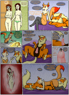breasts drawing nude pussy furry tail comic color penis glasses red_eyes brunette cock_vore brown_eyes shrunken_woman livinlovindude pointed_ears