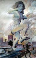 giantess color barefoot painting vehicles