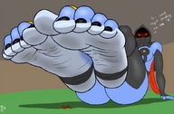 drawing color toes barefoot soles pedicure toe_ring point_of_view looking_at_viewer perspective imminent_crush zp92 abriika