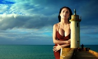giantess collage cleavage ocean clouds sky salma_hayek light_house zed782