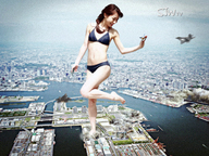 giantess crush collage city mega swimsuit destruction handheld barefoot brunette jets sjw