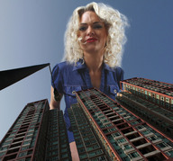 giantess collage blonde buildings wonderslug looking_down sky point_of_view looking_at_viewer jini photos_by_winzling1