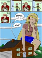 drawing gentle giantess blonde comic color skirt houses sky panels hanachronicler