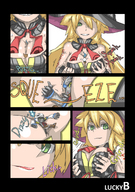 breasts drawing giantess crush blonde color butt anime breast_crush sitting between_breasts