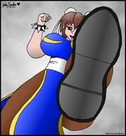 drawing color soles low_angle street_fighter looking_down chun-li point_of_view perspective