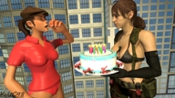 giantess vore cleavage team_fortress_2 giantesses panty_entrapment femscout digital_render kylec98 between_breasts quiet_(metal_gear)
