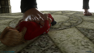 toes barefoot domination shrunken_woman pinned under_foot digital_render fater goddess_perelia goddess-awakening